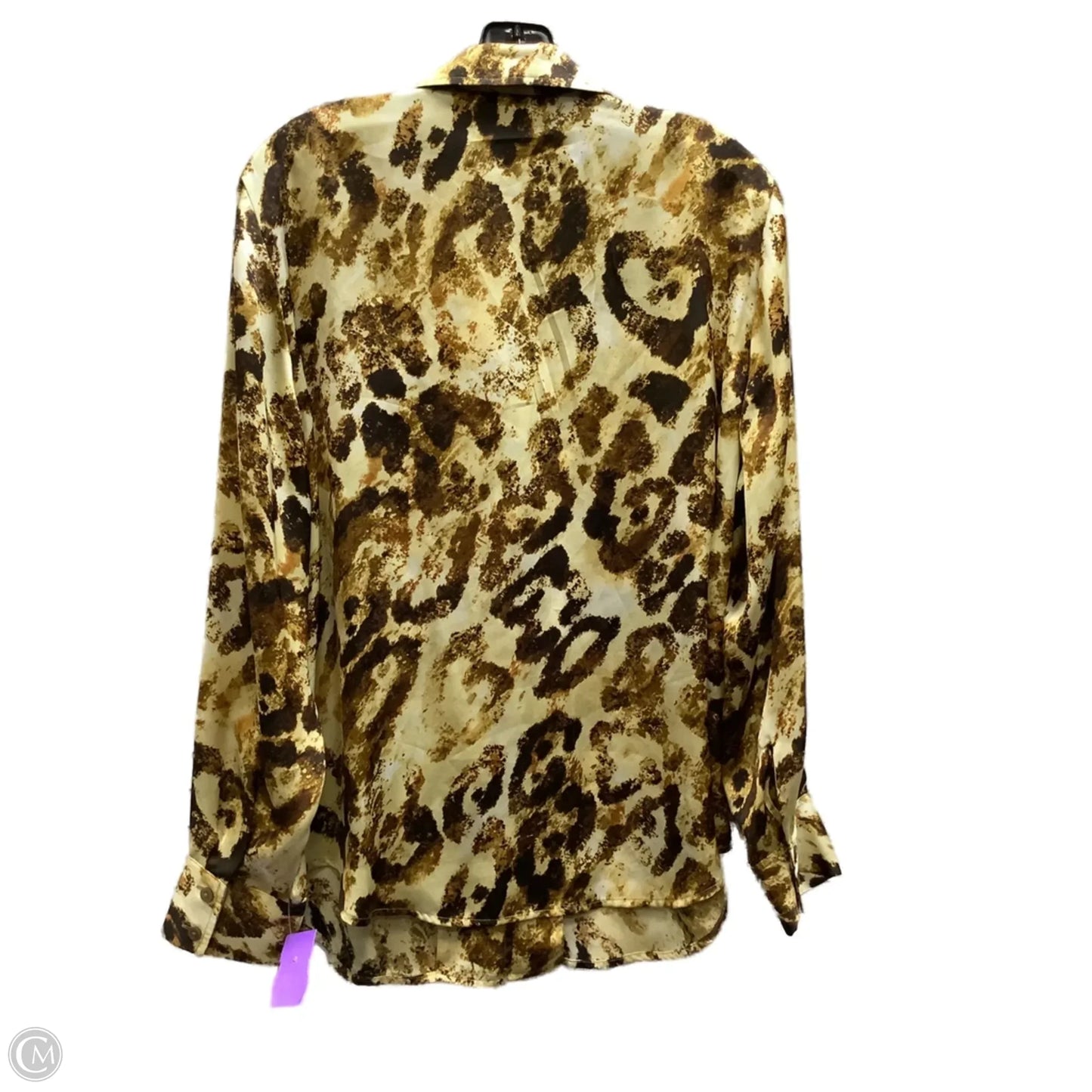 Top Long Sleeve By Jones New York In Brown, Size: 1x