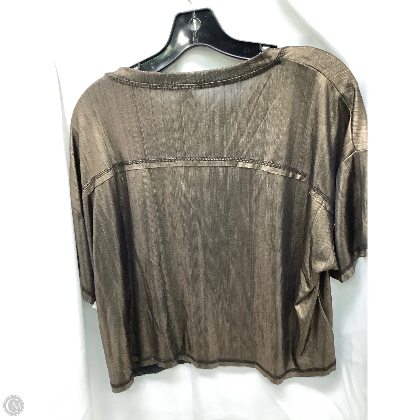 Top Short Sleeve By Wild Fable In Bronze, Size: L