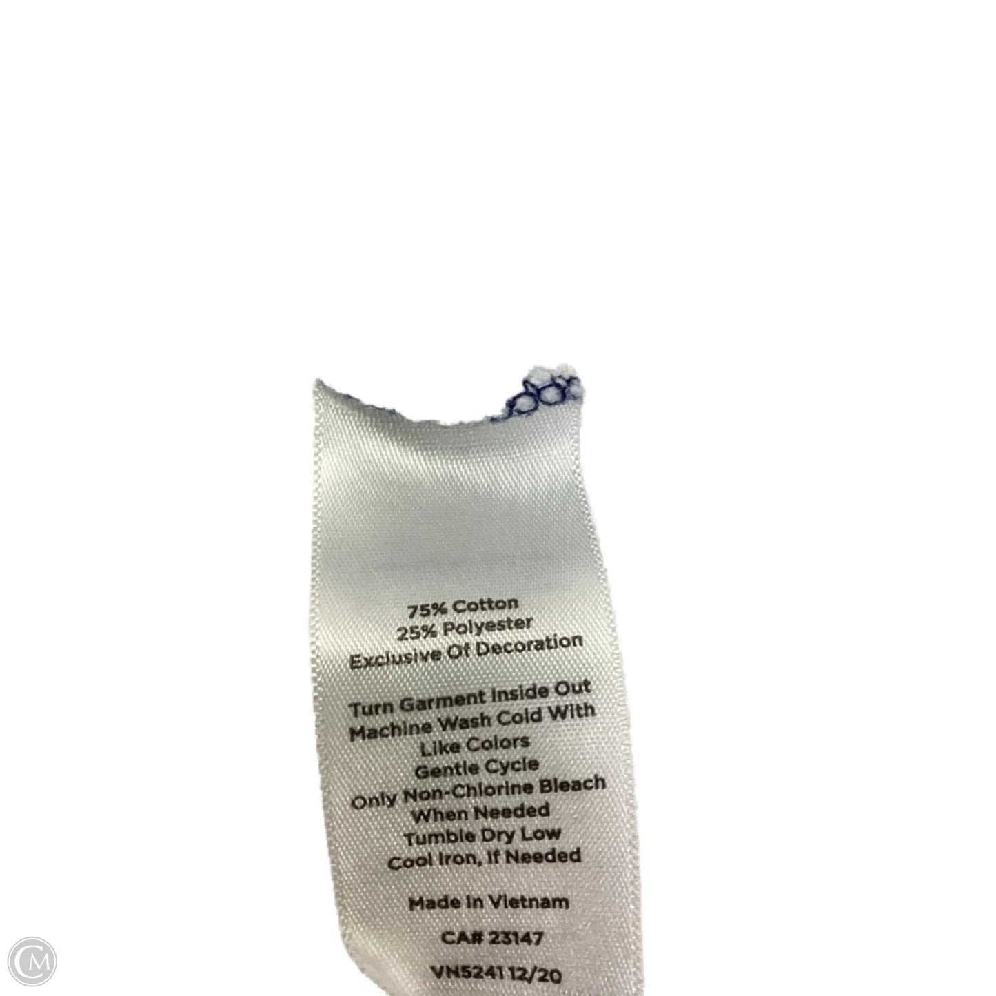 Sweatshirt Collar By Talbots In Blue & White, Size: L