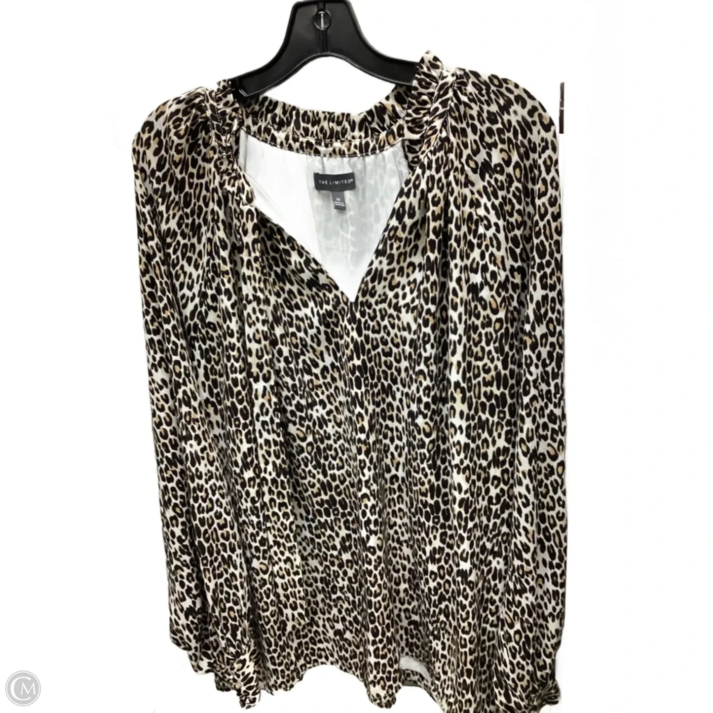 Top Long Sleeve By Limited In Animal Print, Size: 1x