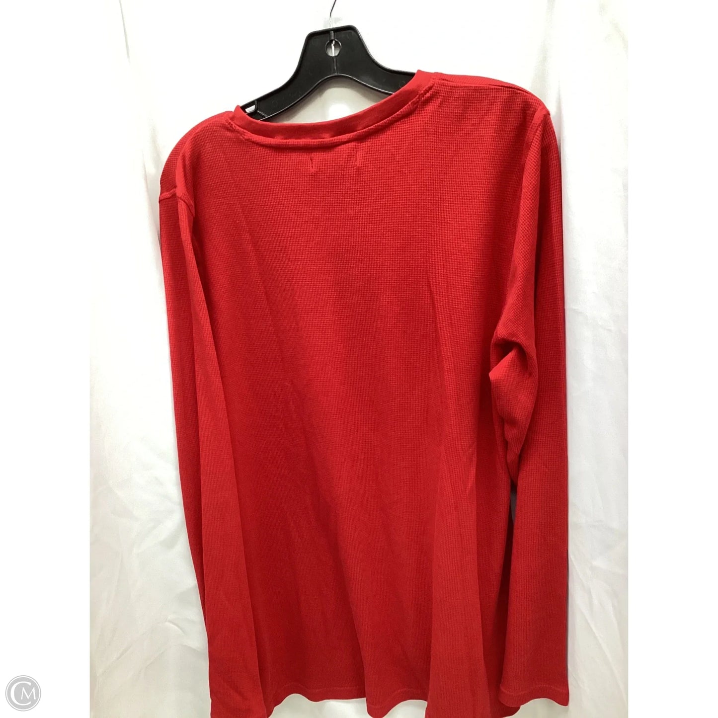 Top Long Sleeve By Chaps In Red, Size: Xxl