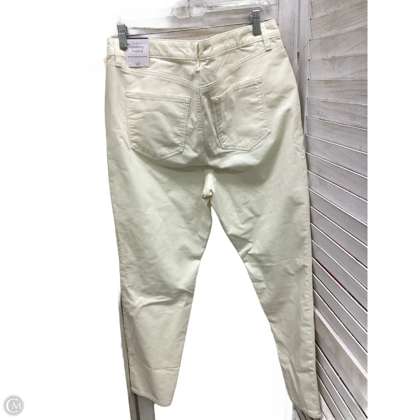 Pants Corduroy By Talbots In Ivory, Size: 14