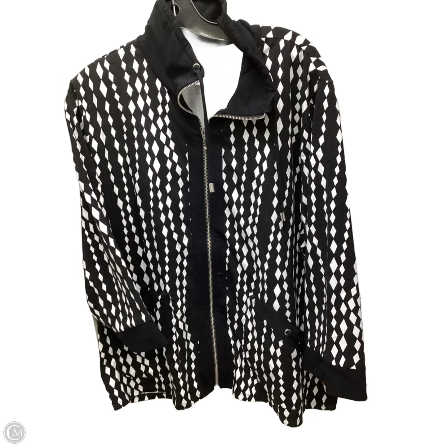 Jacket Other By Chicos In Black & White, Size: Xl