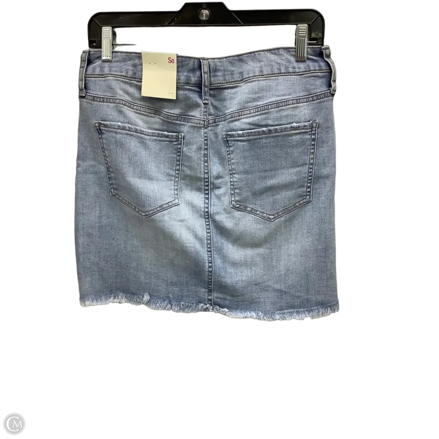 Skirt Midi By So In Blue Denim, Size: 8