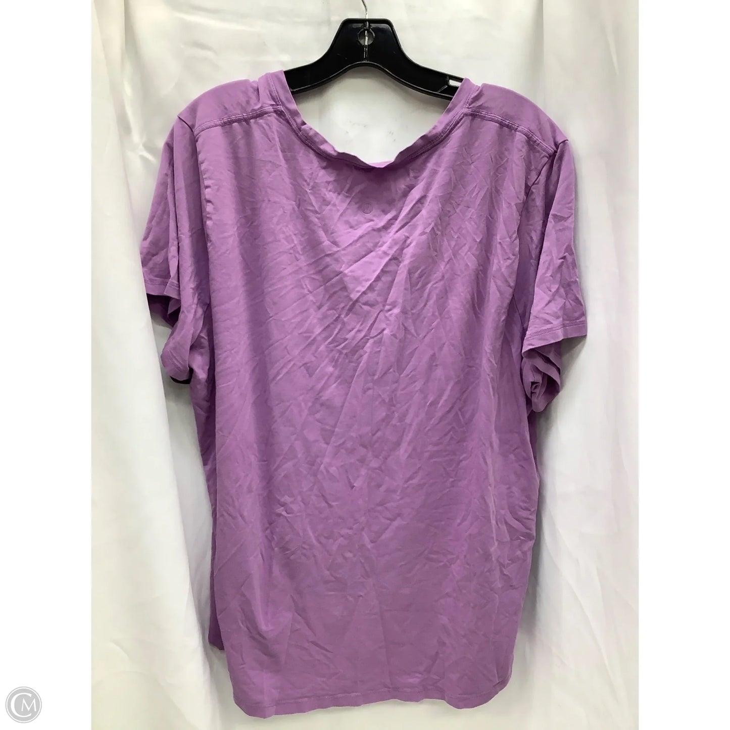 Top Short Sleeve By Lululemon In Purple, Size: 2x