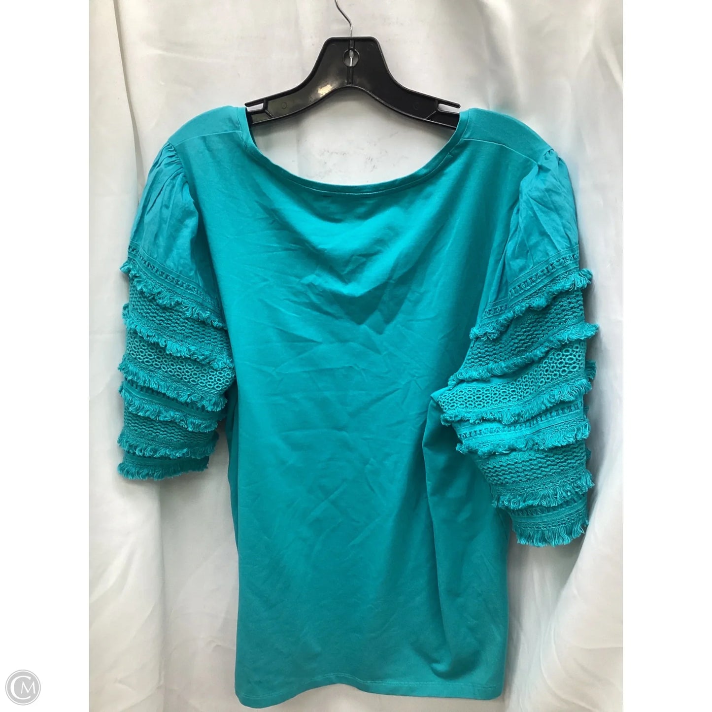 Top Short Sleeve By Chicos In Blue, Size: Xl
