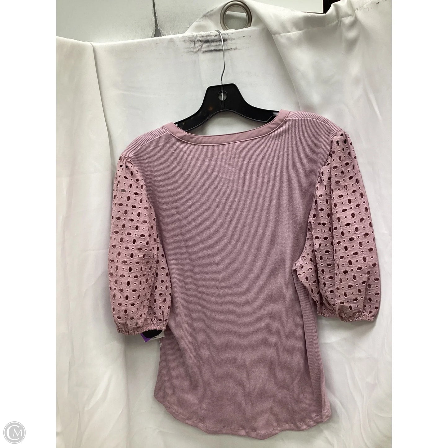 Top Short Sleeve By Nine West In Mauve, Size: Xl