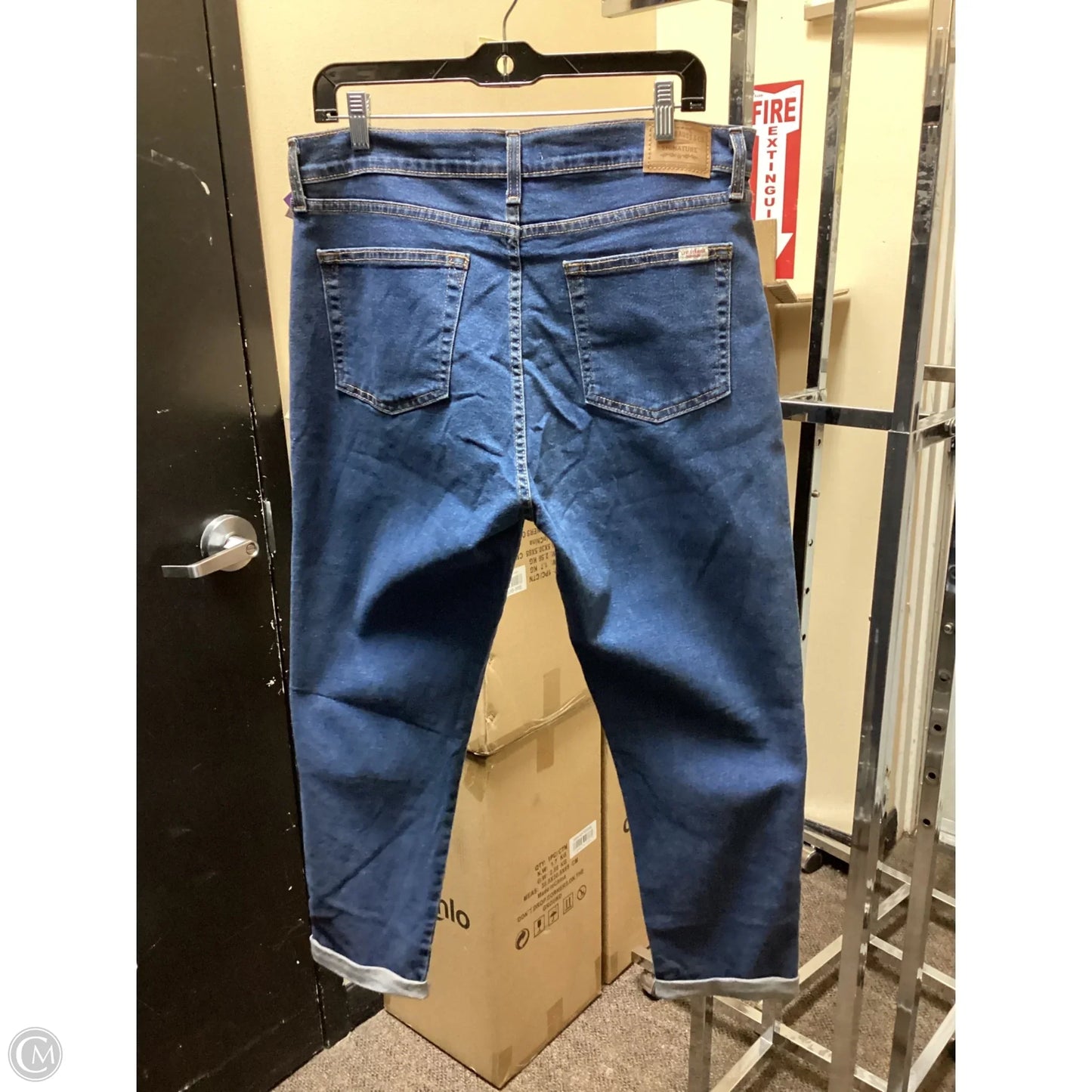 Jeans Skinny By Levis In Blue Denim, Size: 12