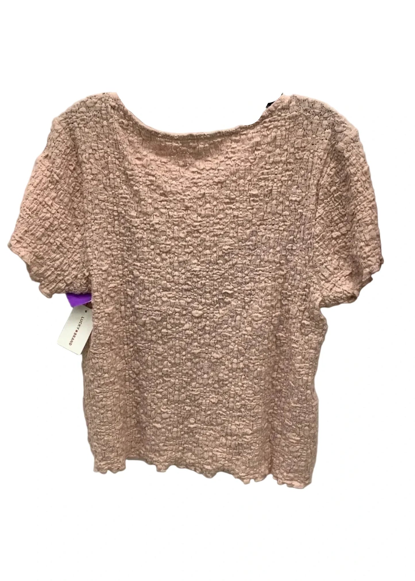 Top Short Sleeve By Lucky Brand In Pink, Size: Xl