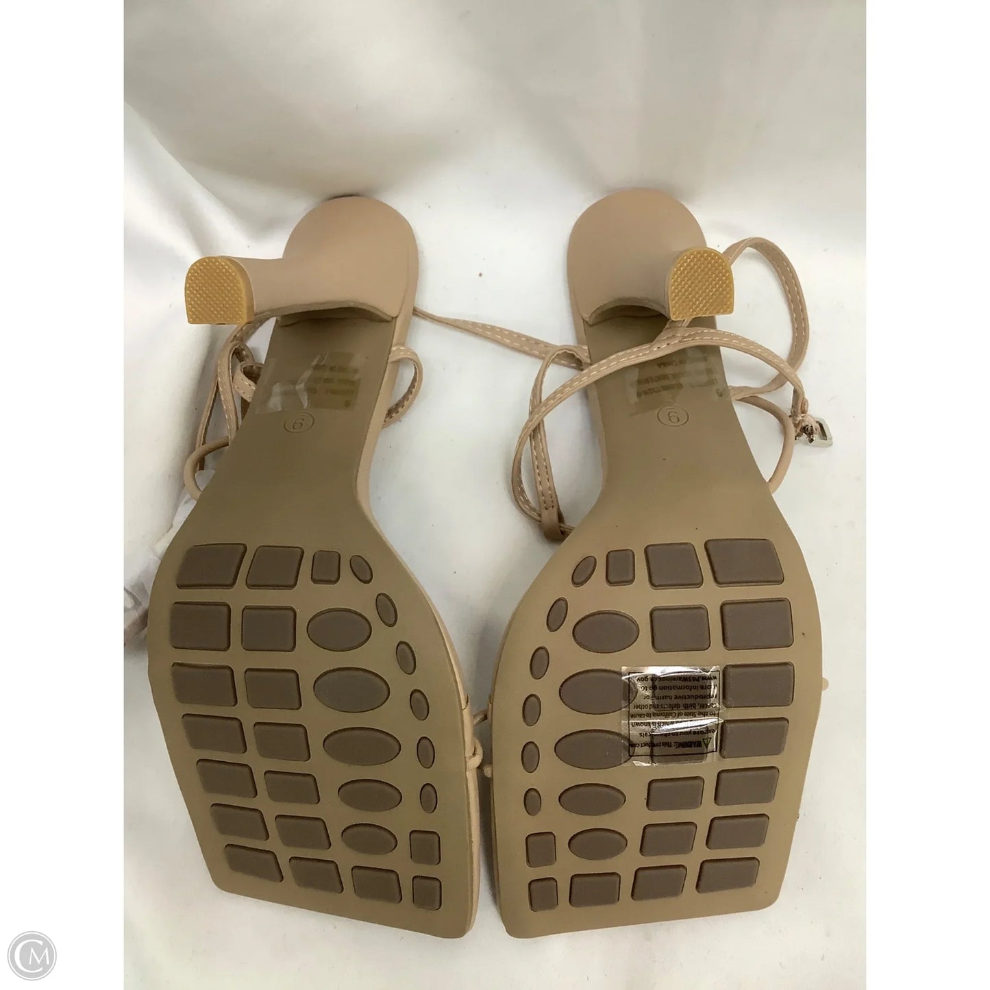 Shoes Heels Block By Fashion Nova In Beige, Size: 8