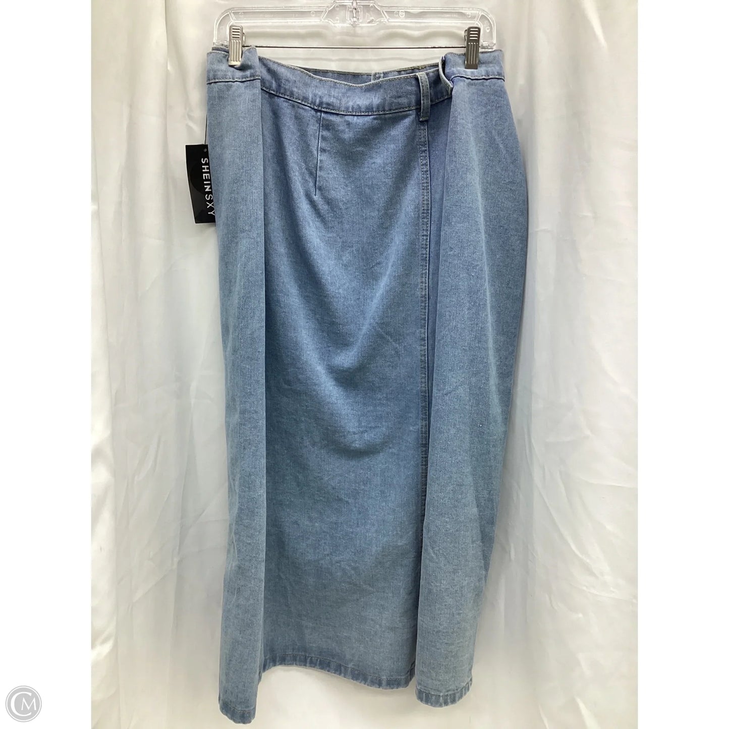 Skirt Midi By Shein In Blue Denim, Size: 4x