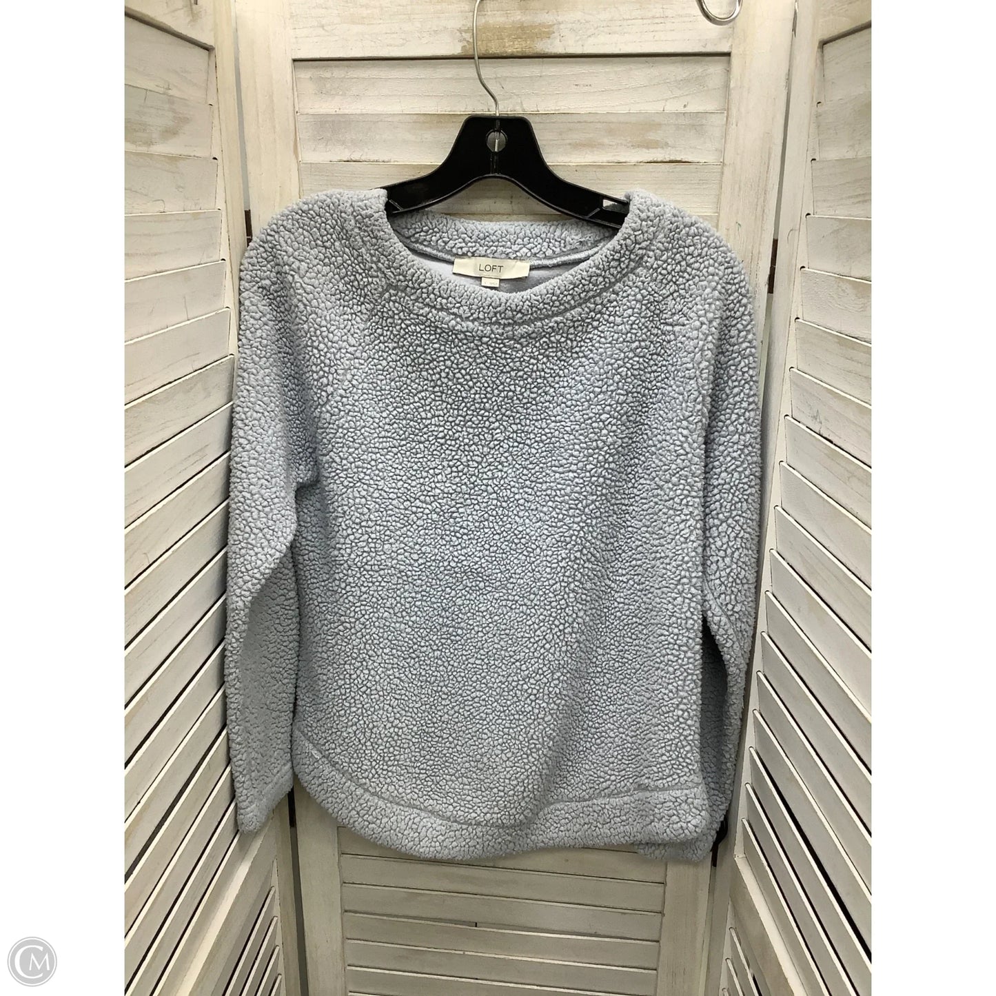 Sweatshirt Crewneck By Loft In Light Blue, Size: S