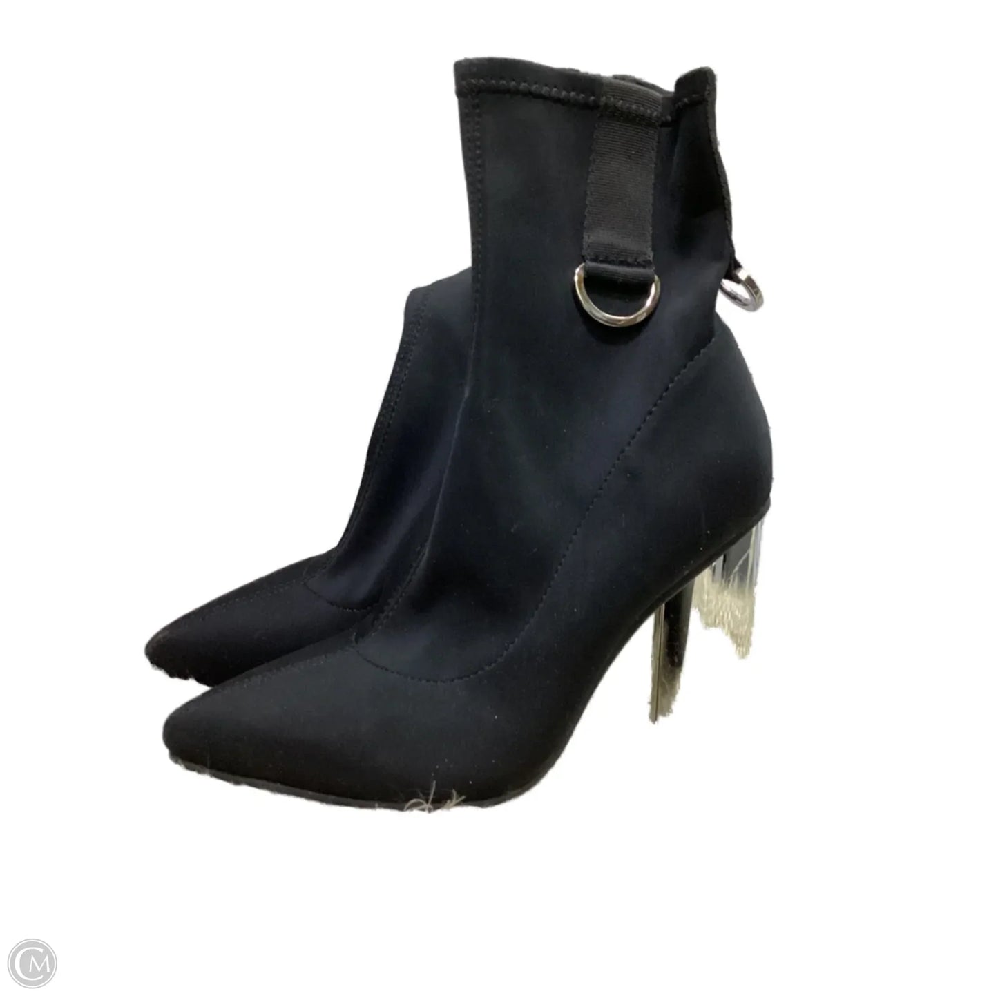 Boots Ankle Heels By Clothes Mentor In Black, Size: 6