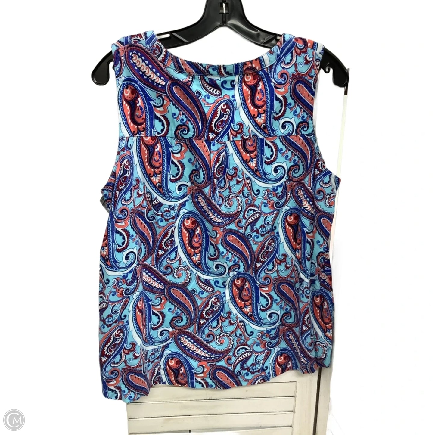 Top Sleeveless By Kim Rogers In Paisley Print, Size: Xl