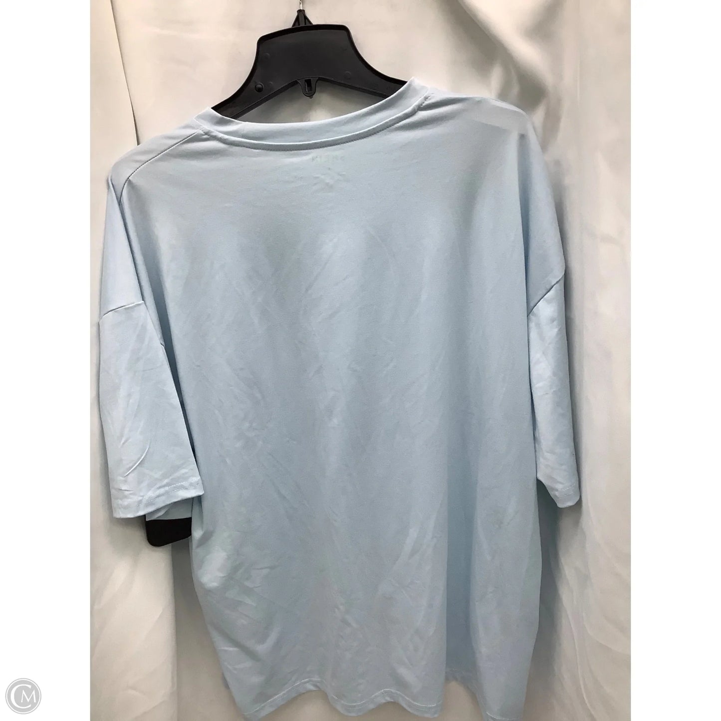 Top Short Sleeve By Shein In Blue Red & White, Size: L