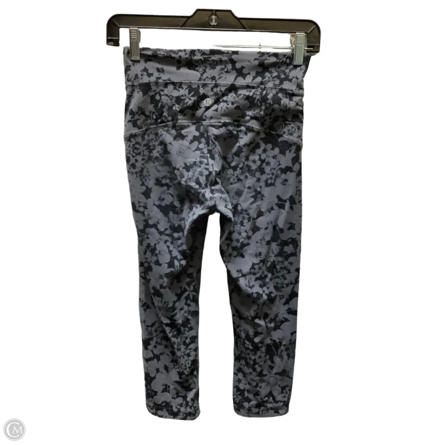 Athletic Leggings Capris By Lululemon In Black & Grey, Size: 4
