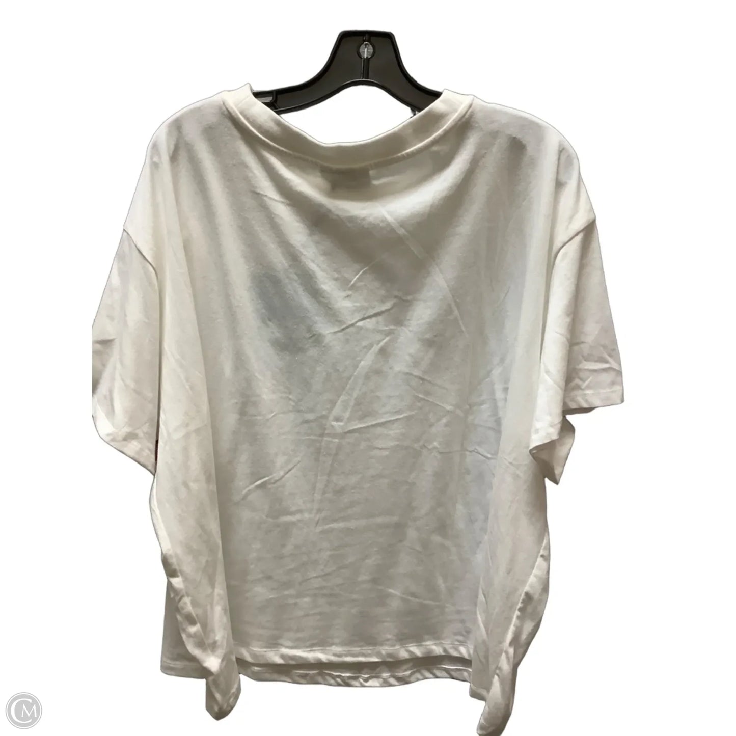 Top Short Sleeve Designer By Kate Spade In Ivory, Size: 2x