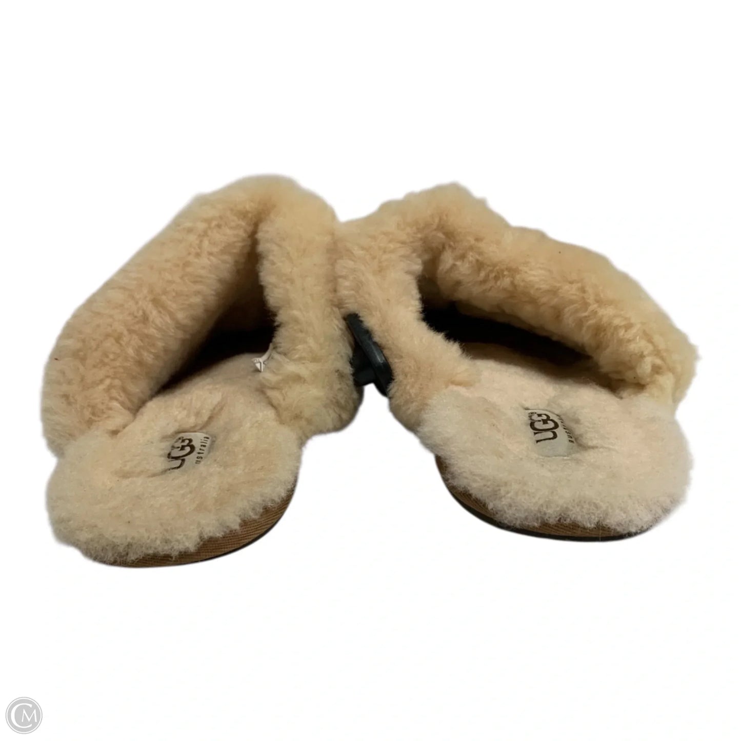 Slippers Designer By Ugg In Tan, Size: 9