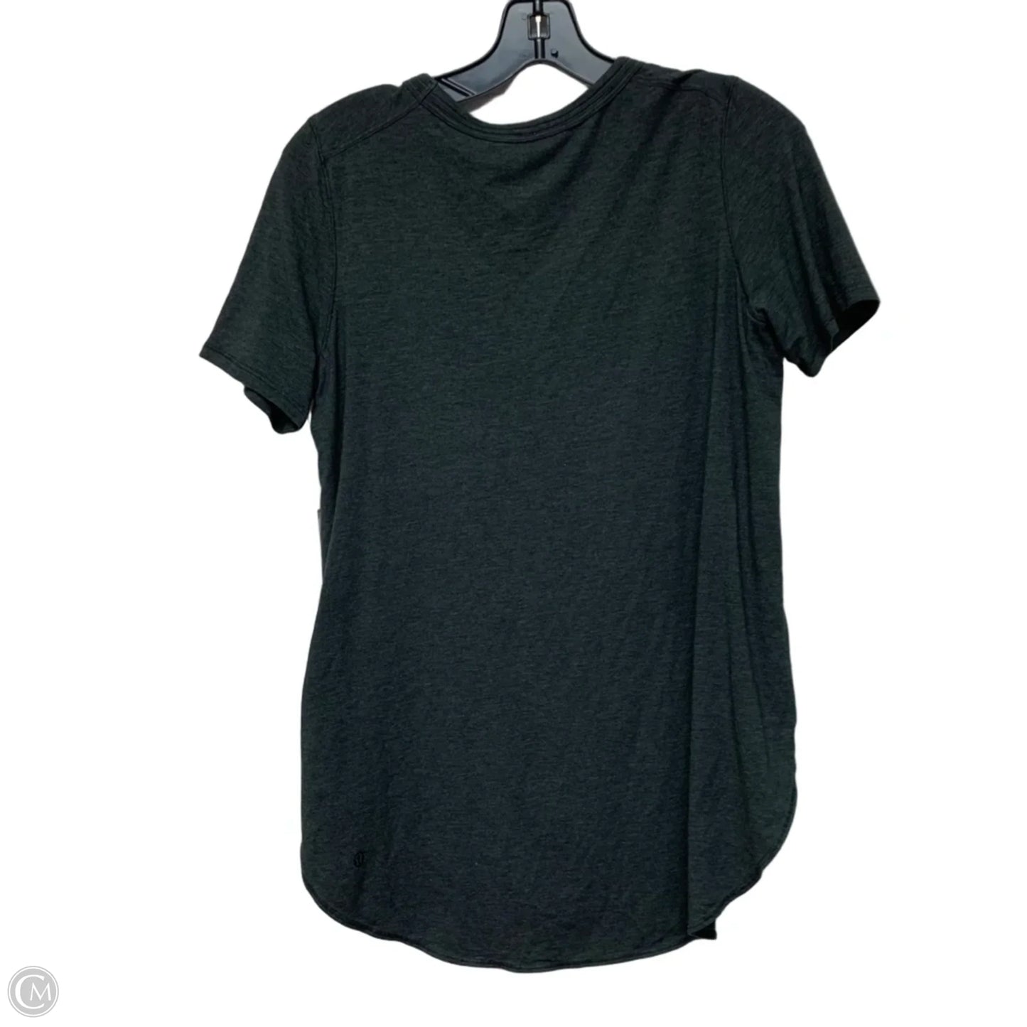 Athletic Top Short Sleeve By Lululemon In Grey, Size: S