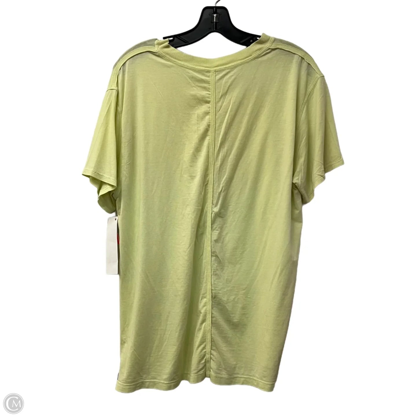 Athletic Top Short Sleeve By Lululemon In Yellow, Size: L