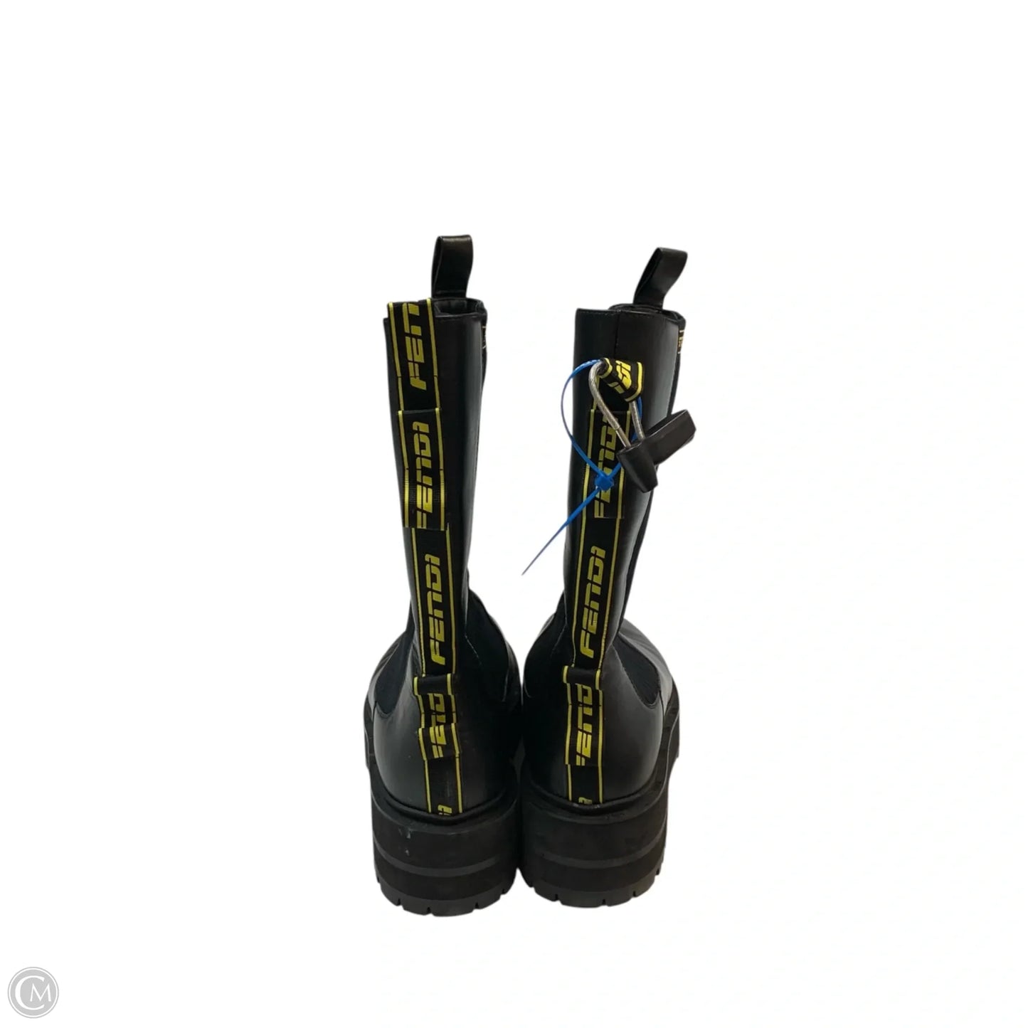 Boots Luxury Designer By Fendi In Black, Size: 11
