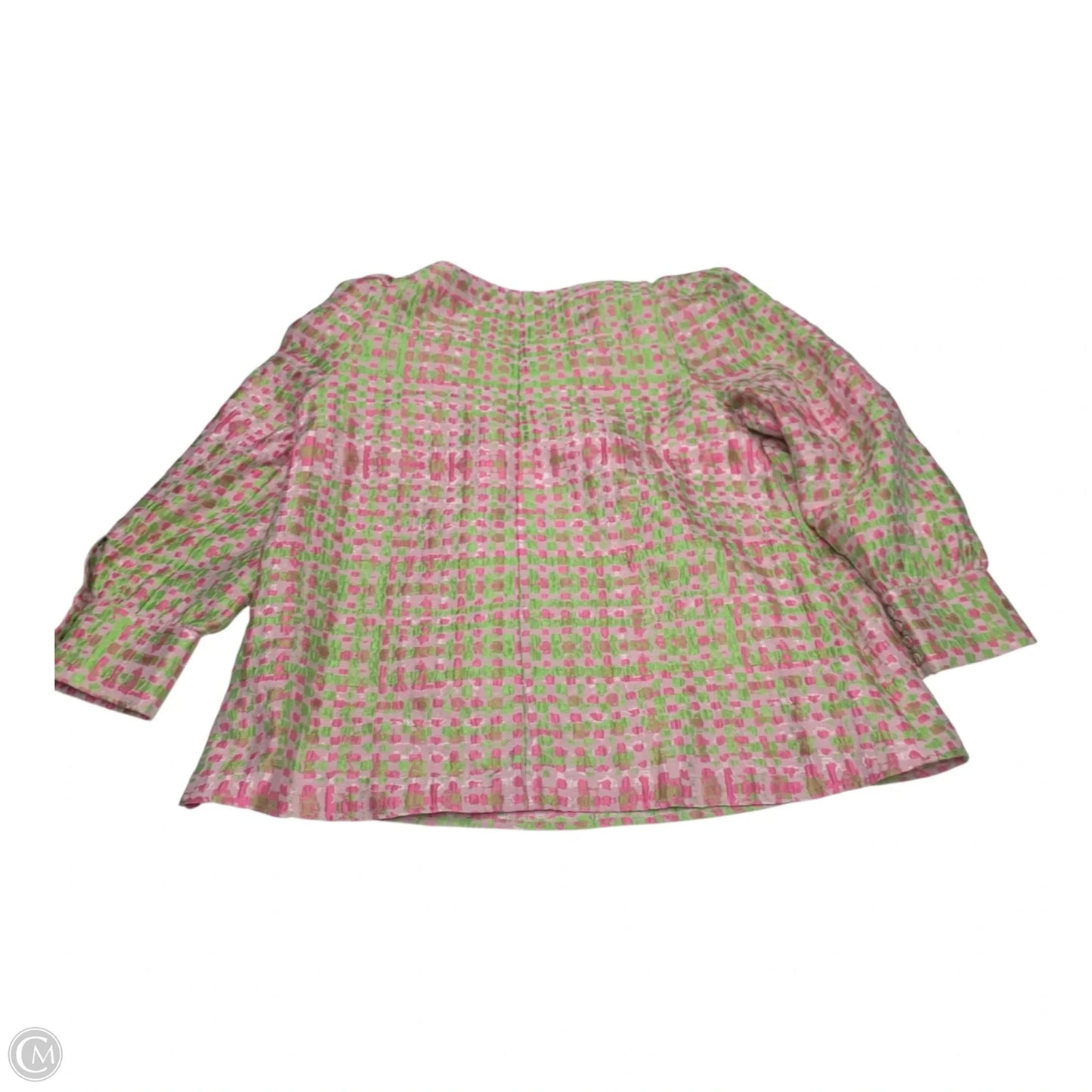 Top Long Sleeve Designer By Tuckernuck In Green & Pink, Size: Xl