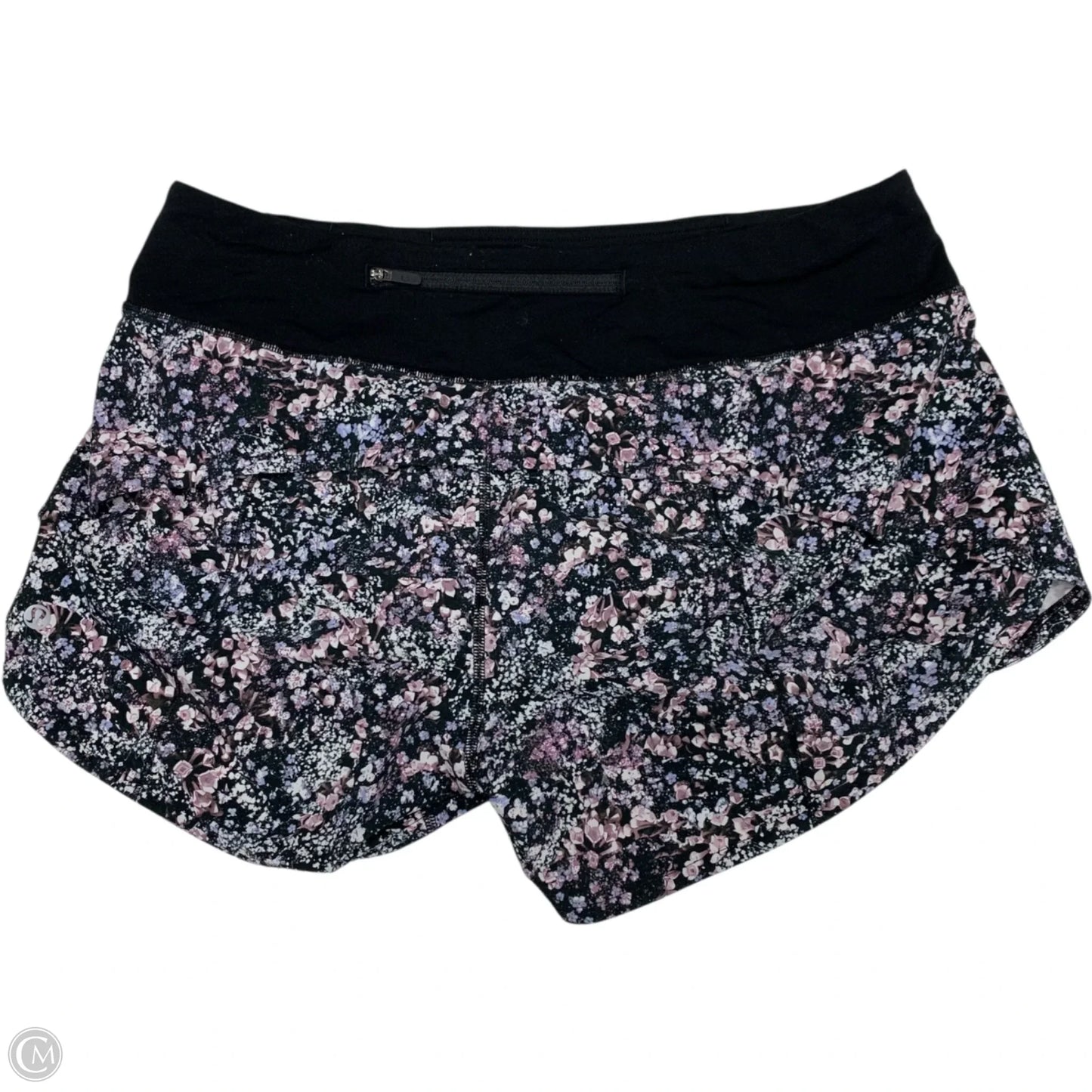 Athletic Shorts By Lululemon In Black & Purple, Size: M