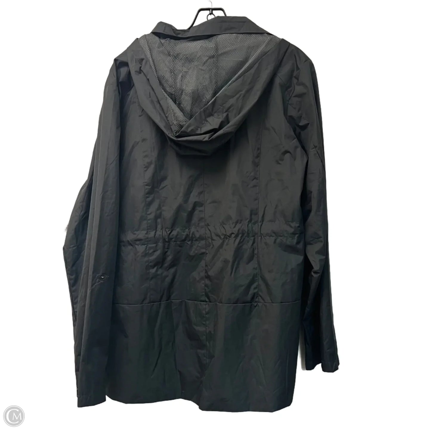 Coat Raincoat By Clothes Mentor In Grey, Size: L