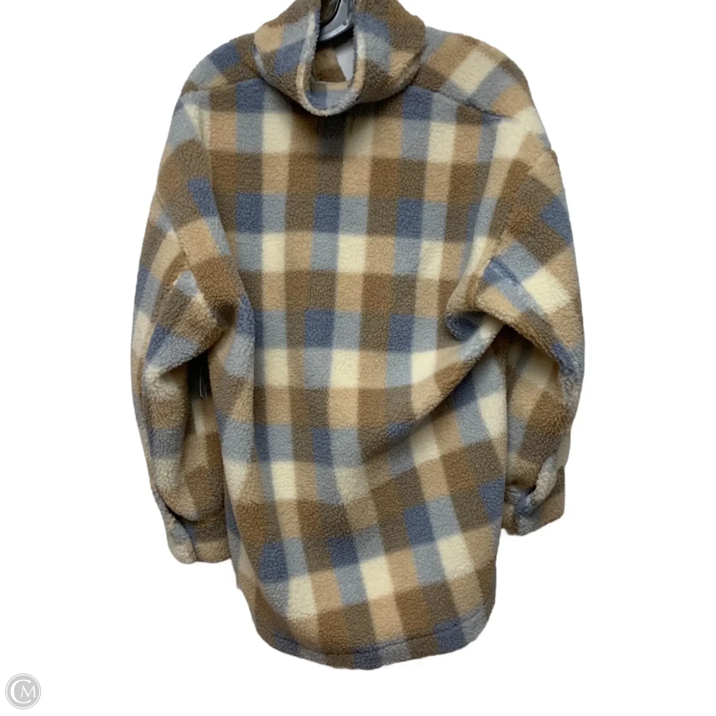 Jacket Faux Fur & Sherpa By By Together In Blue & Tan, Size: S