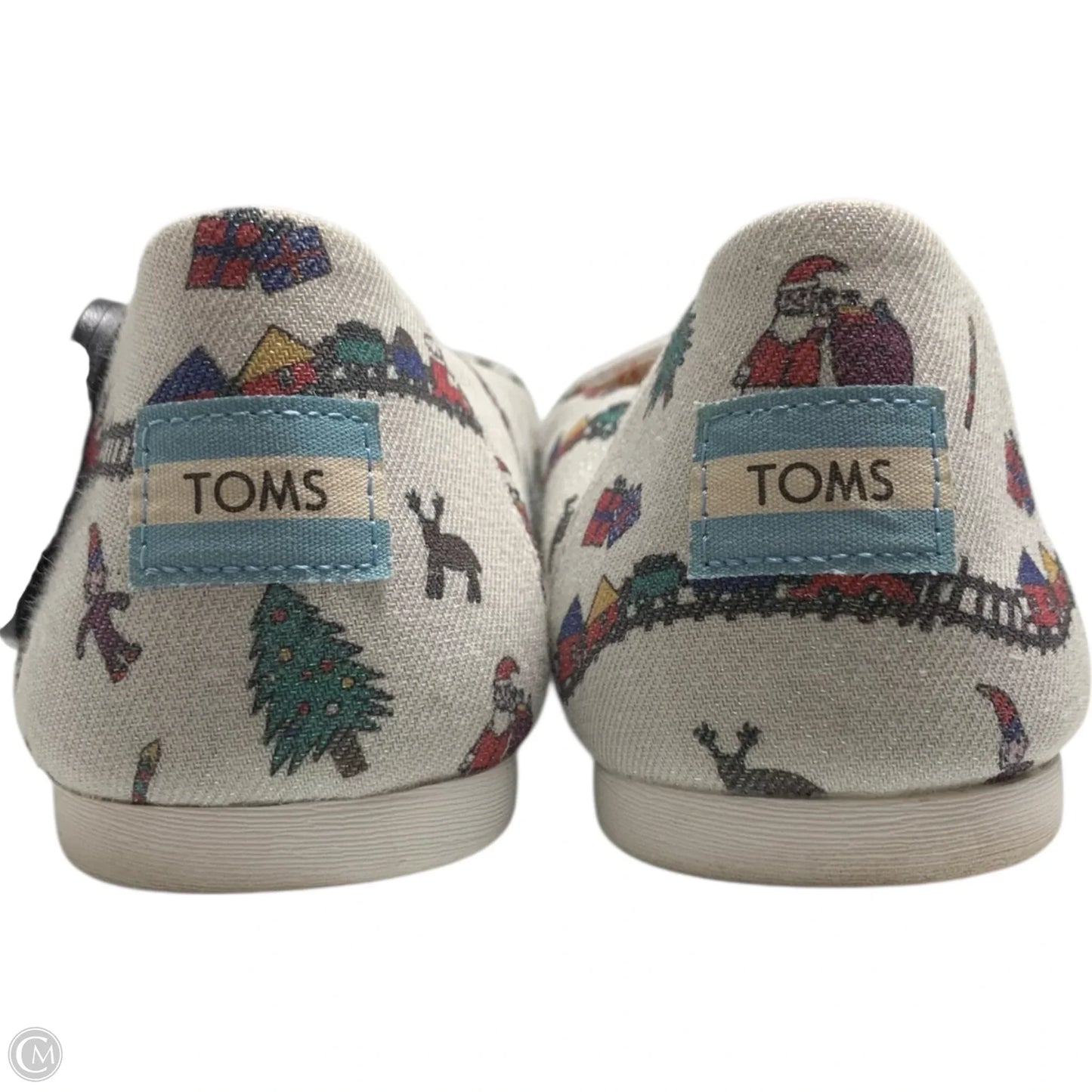 Shoes Flats By Toms In Silver, Size: 8.5