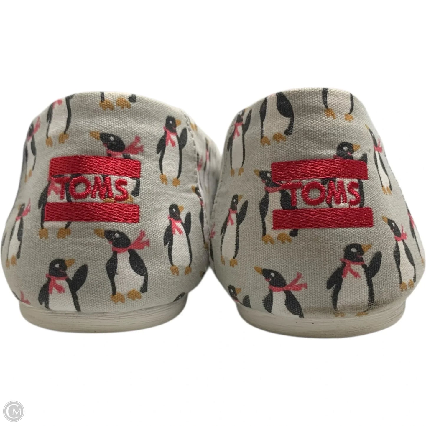 Shoes Flats By Toms In Grey & Red, Size: 8.5