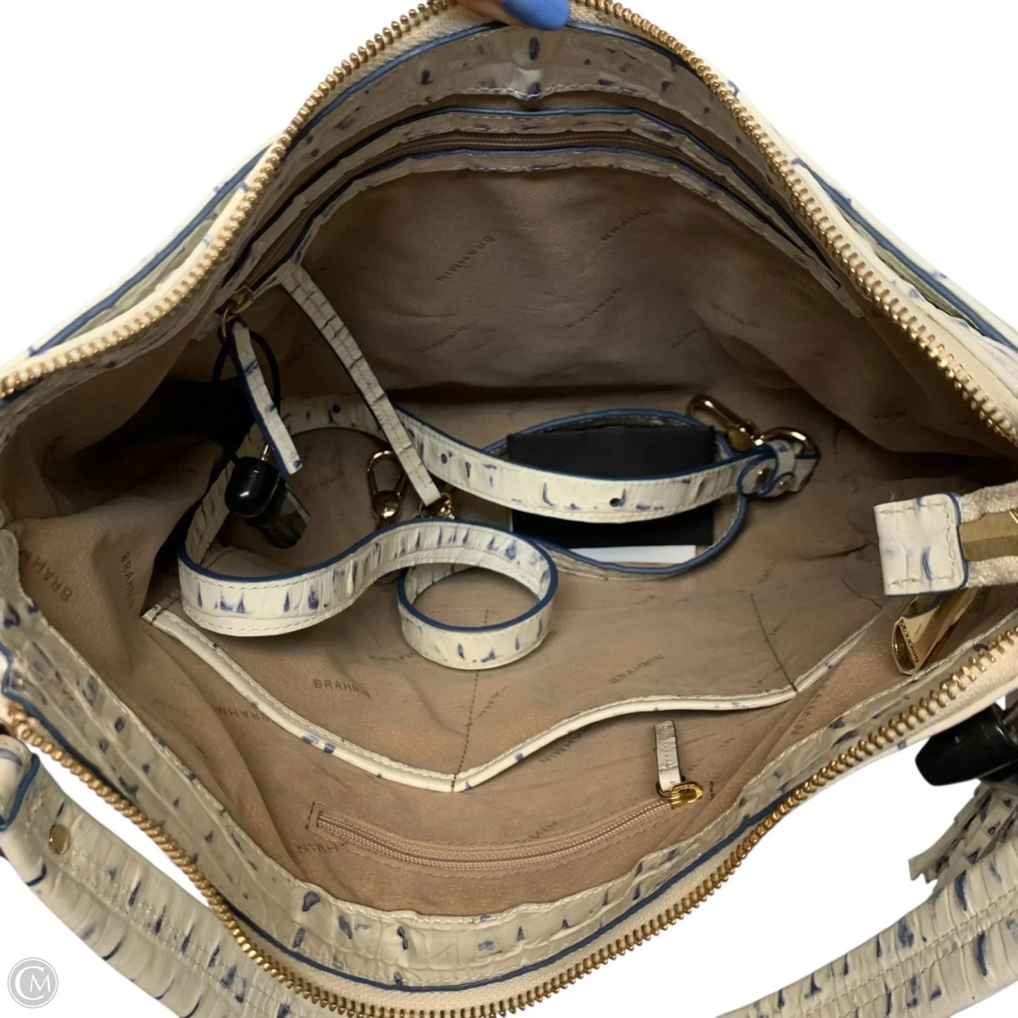 Handbag Designer By Brahmin, Size: Large