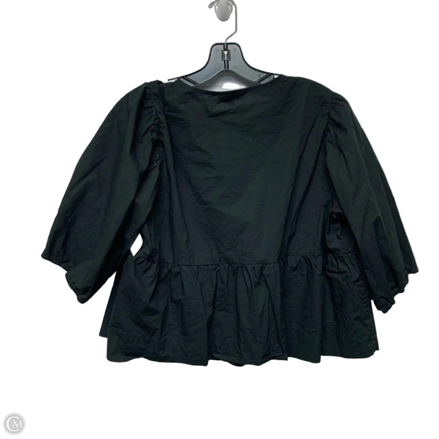 Top Short Sleeve By Velvet Heart In Black, Size: L