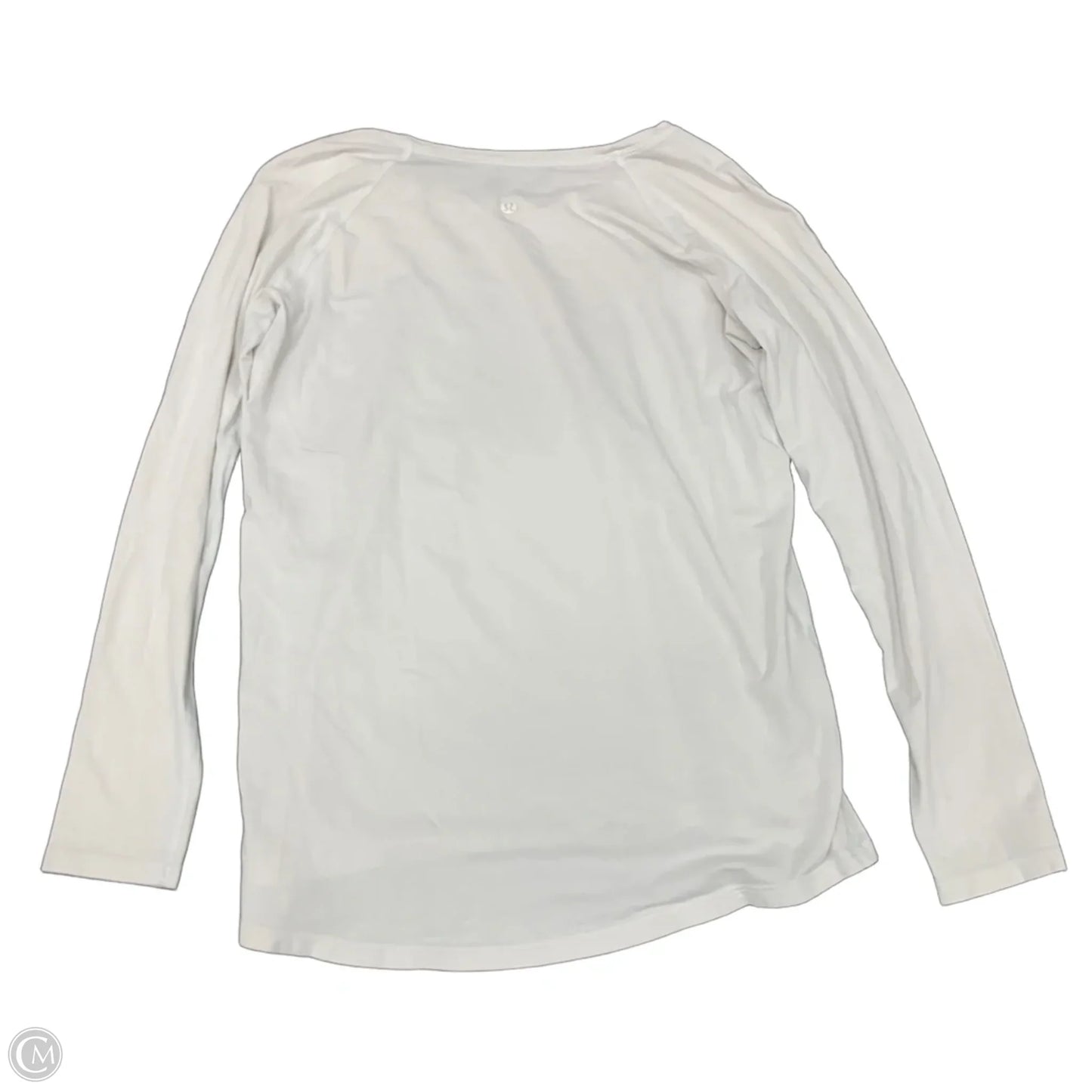 Athletic Top Long Sleeve Crewneck By Lululemon In White, Size: L