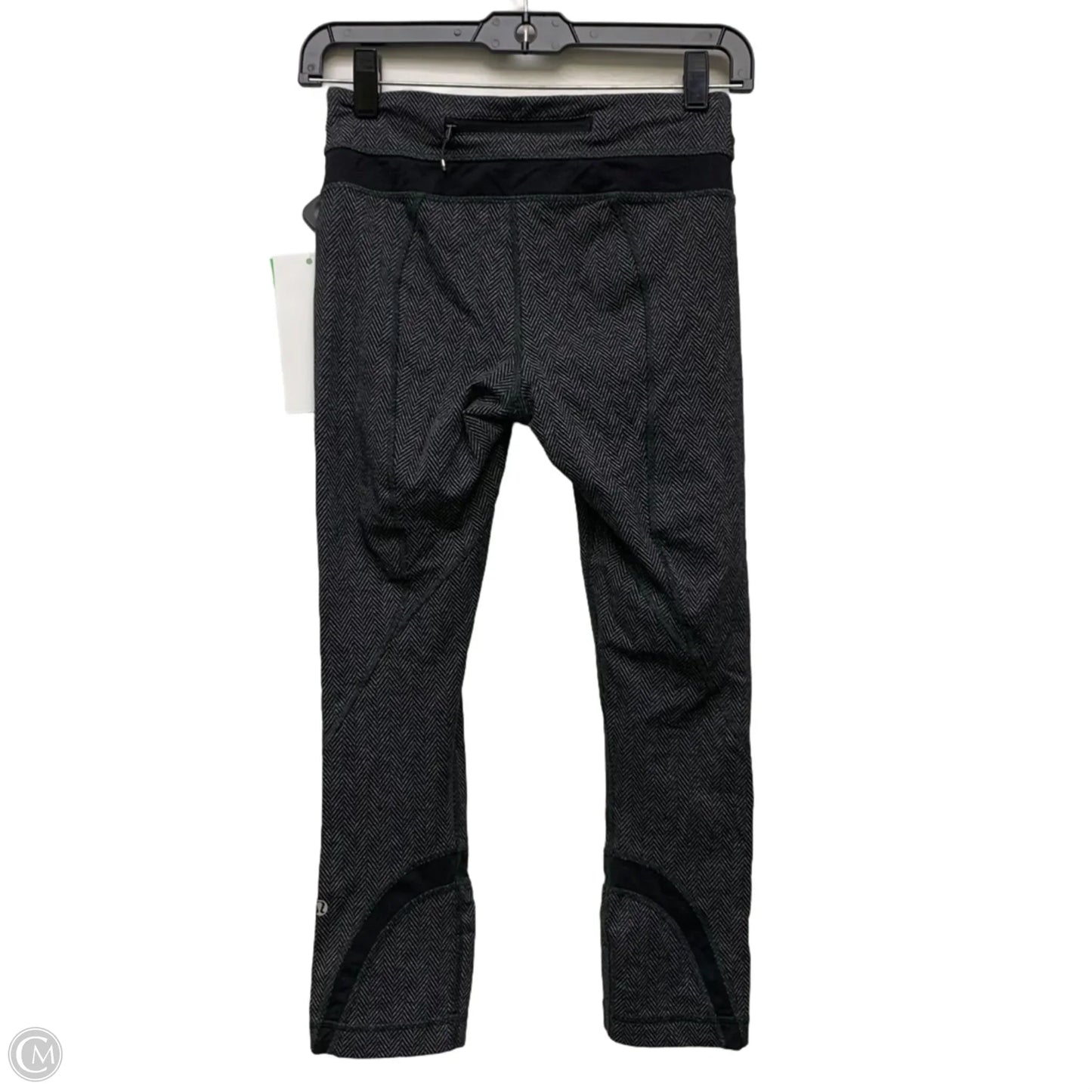 Athletic Leggings Capris By Lululemon In Black & Grey, Size: S