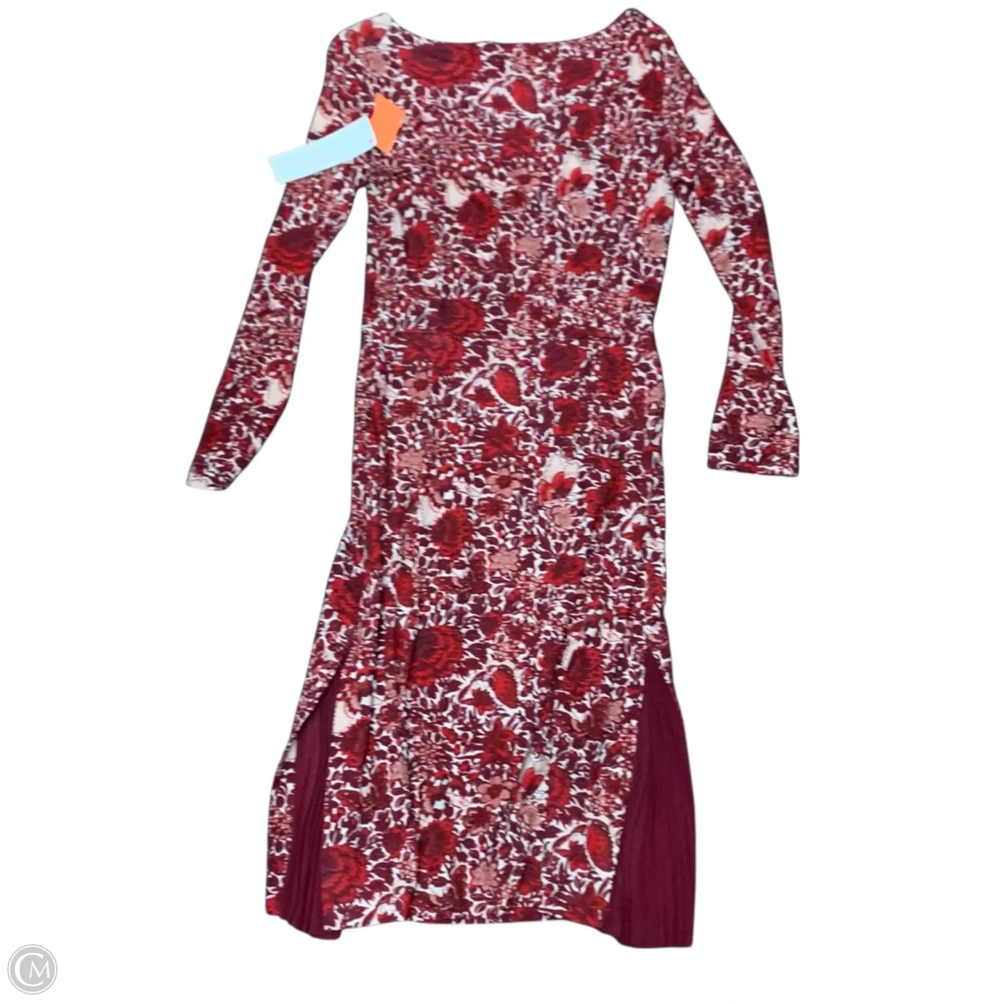 Dress Designer By Tory Burch In Cream & Red, Size: S