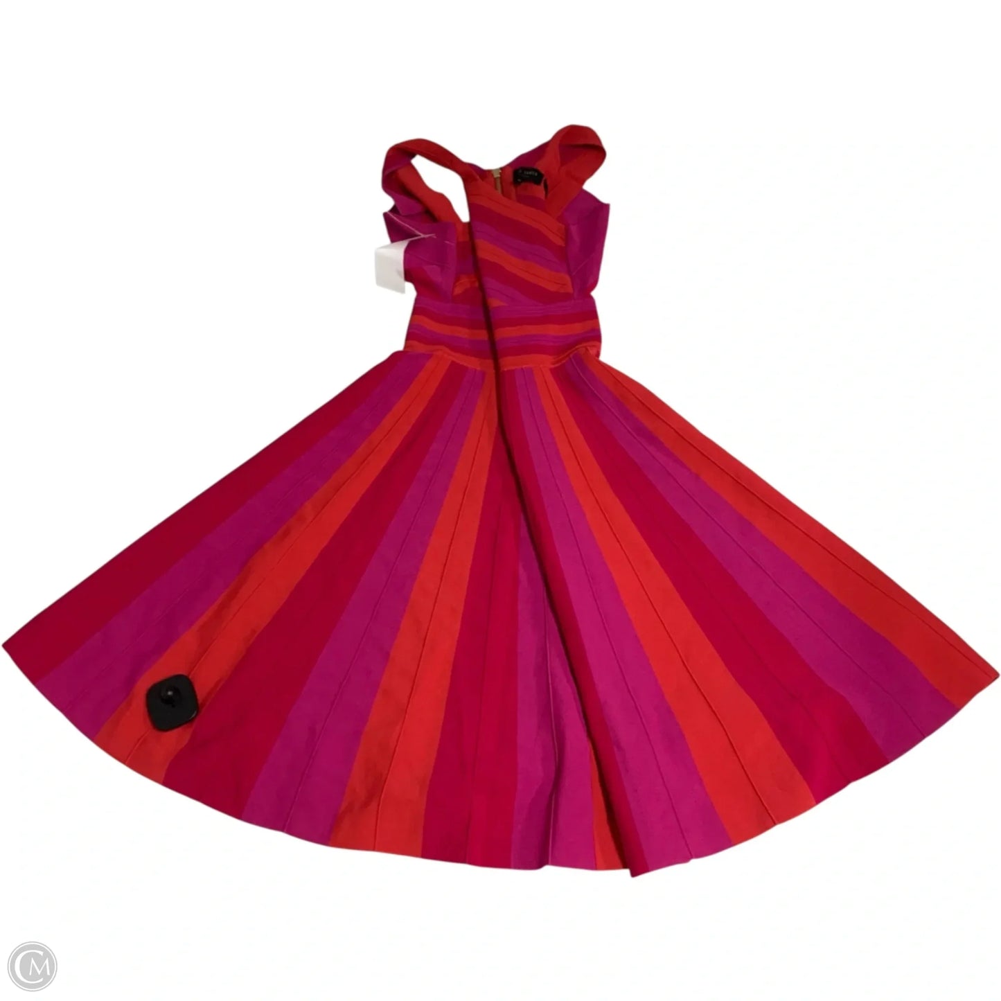 Dress Designer By Ted Baker In Orange & Pink, Size: Xs