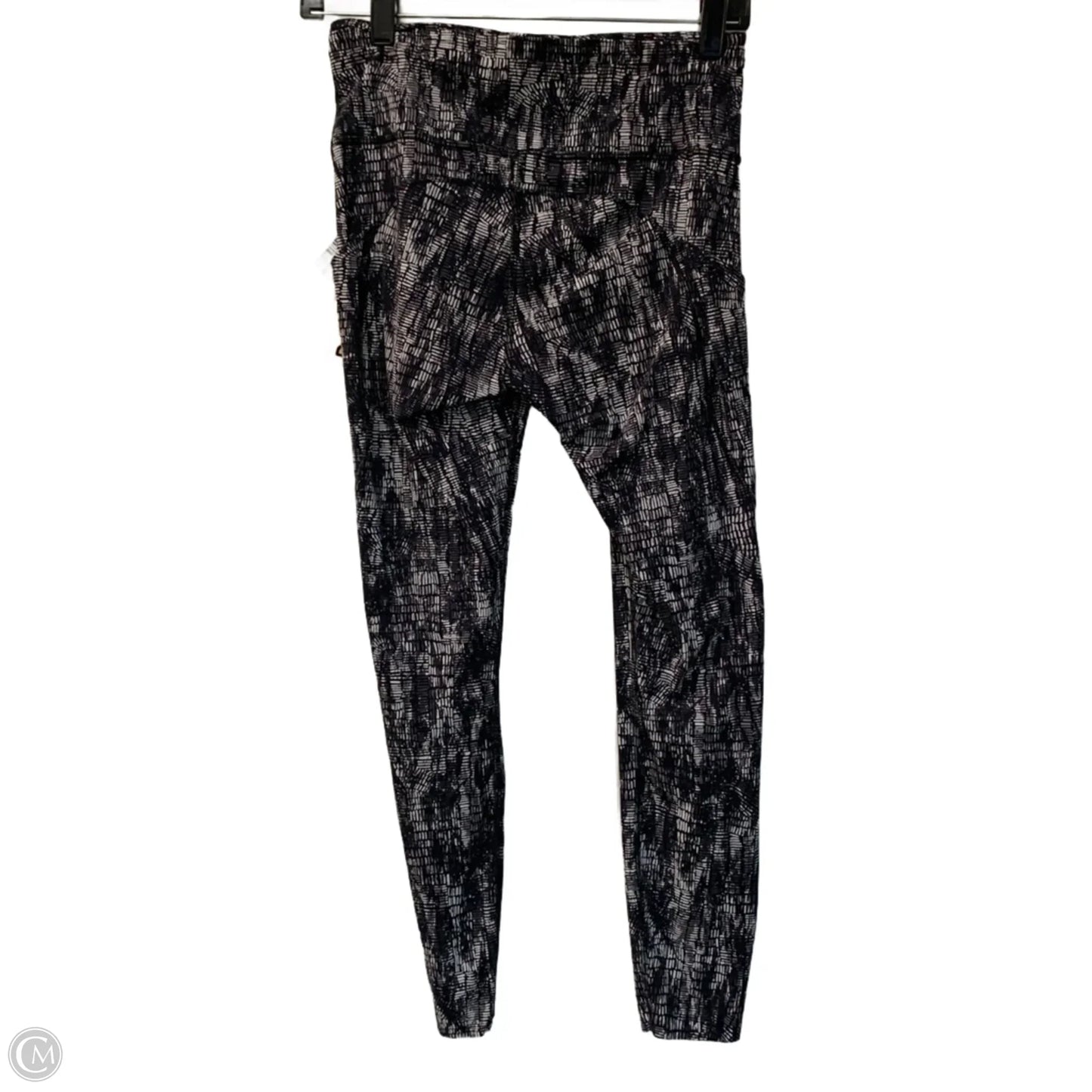 Athletic Leggings By Lululemon In Black & Grey, Size: S