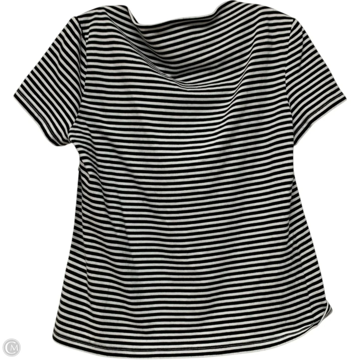 Top Short Sleeve Designer By Kate Spade In Striped Pattern, Size: L