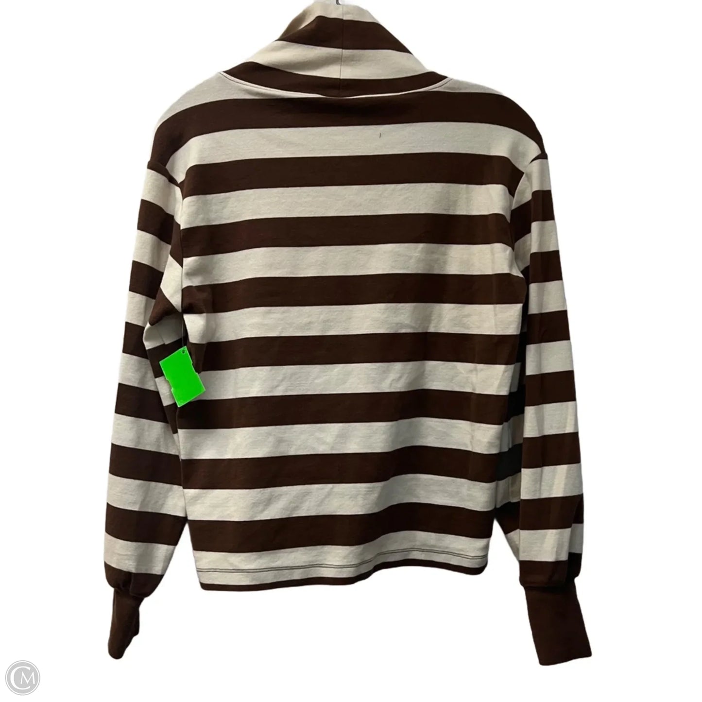 Top Long Sleeve By Maeve In Brown & Cream, Size: Xs