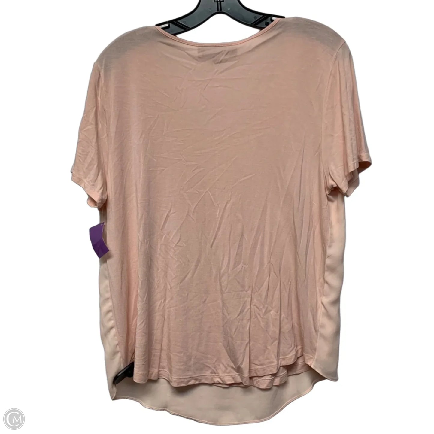 Top Short Sleeve Basic By Loft In Pink, Size: L