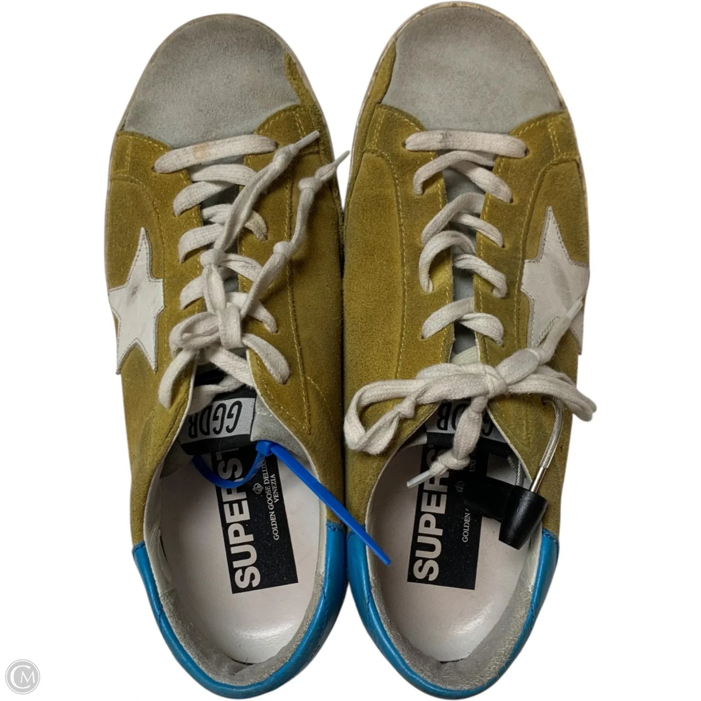 Shoes Luxury Designer By Golden Goose In Yellow, Size: 9