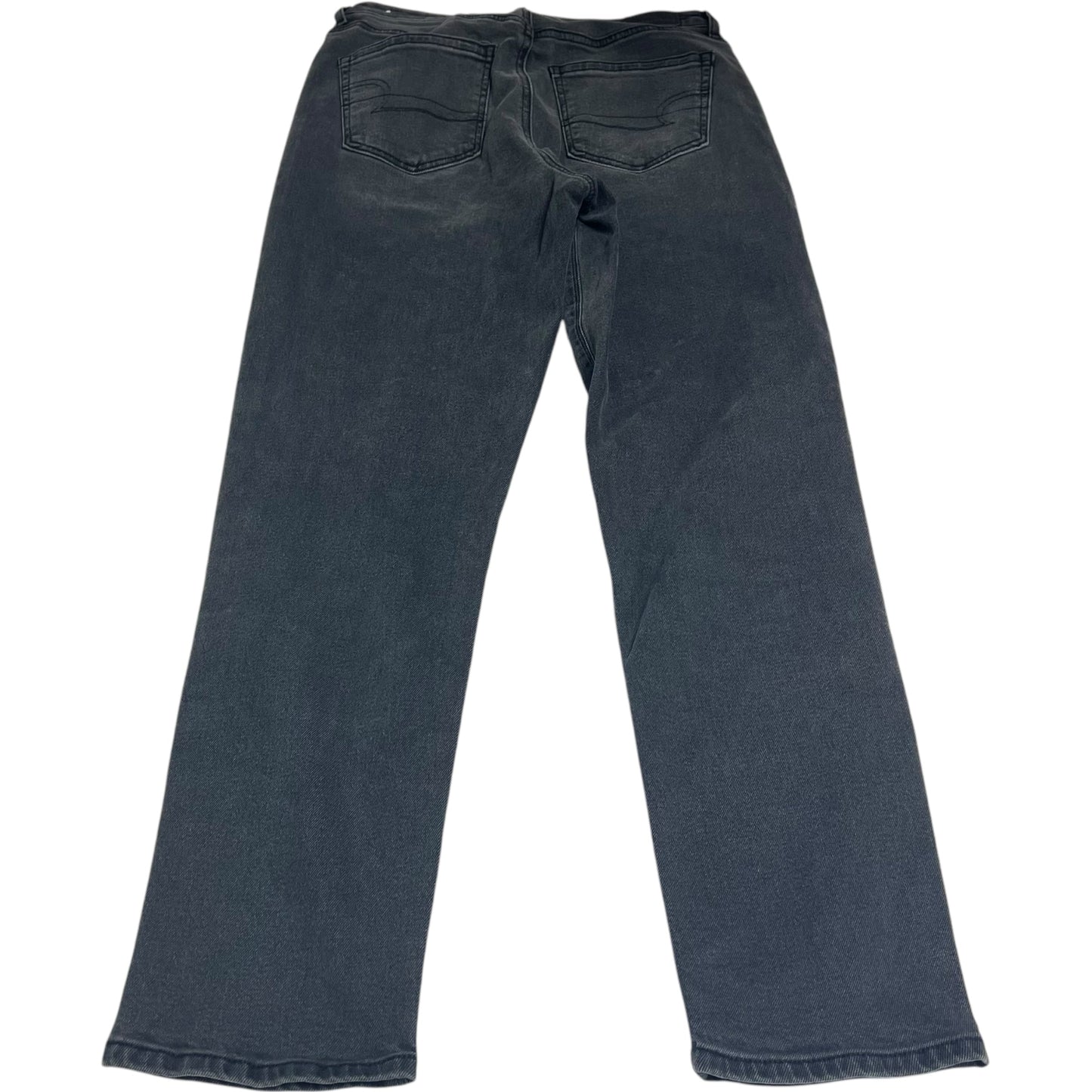 Jeans Straight By American Eagle In Grey Denim, Size: 4