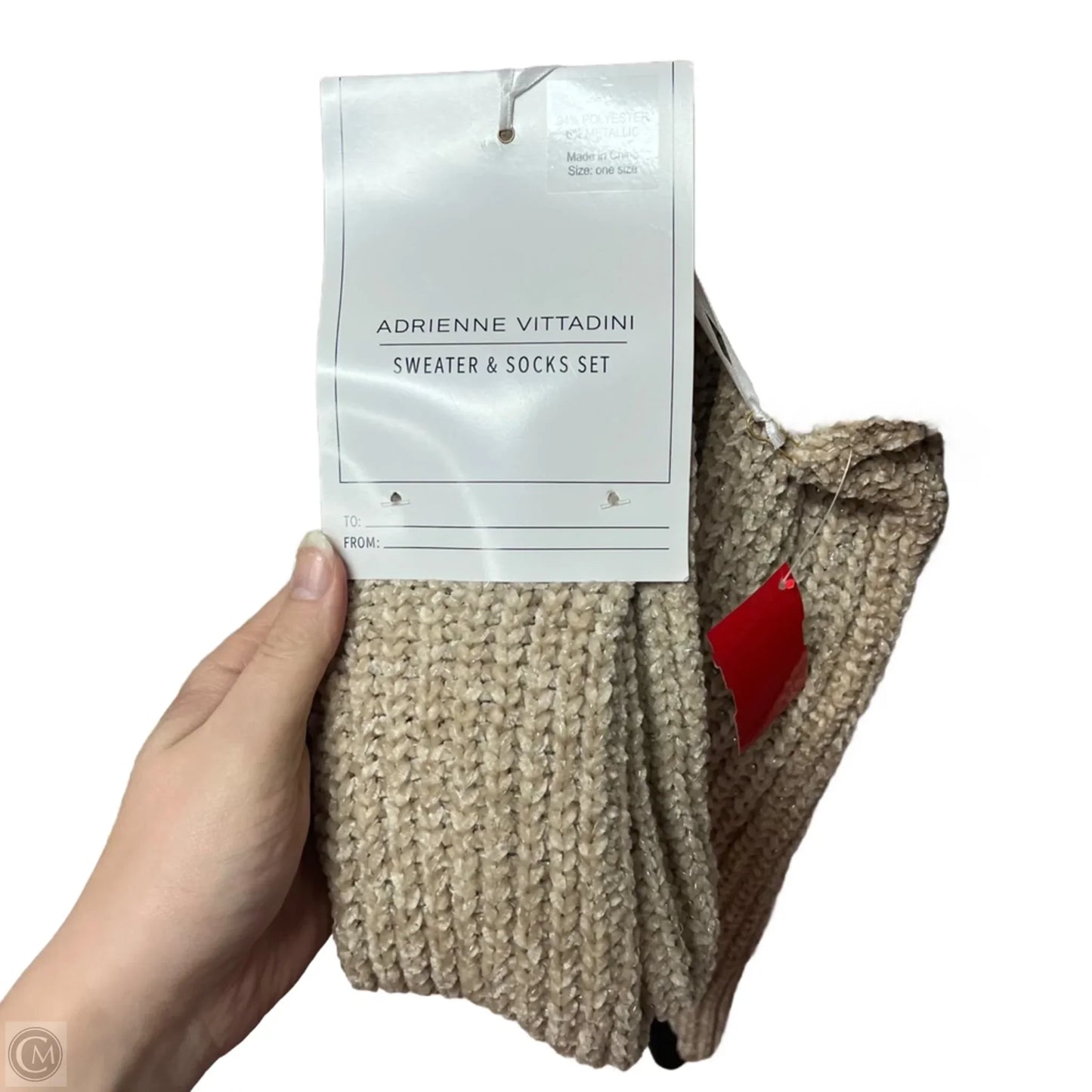 Sweater By Adrienne Vittadini In Cream, Size: Xl