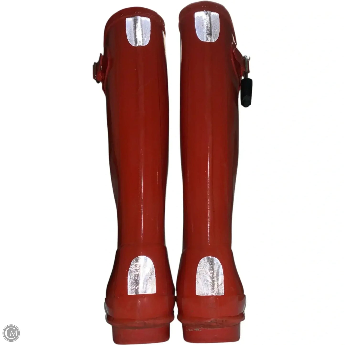 Boots Designer By Hunter In Orange, Size: 5