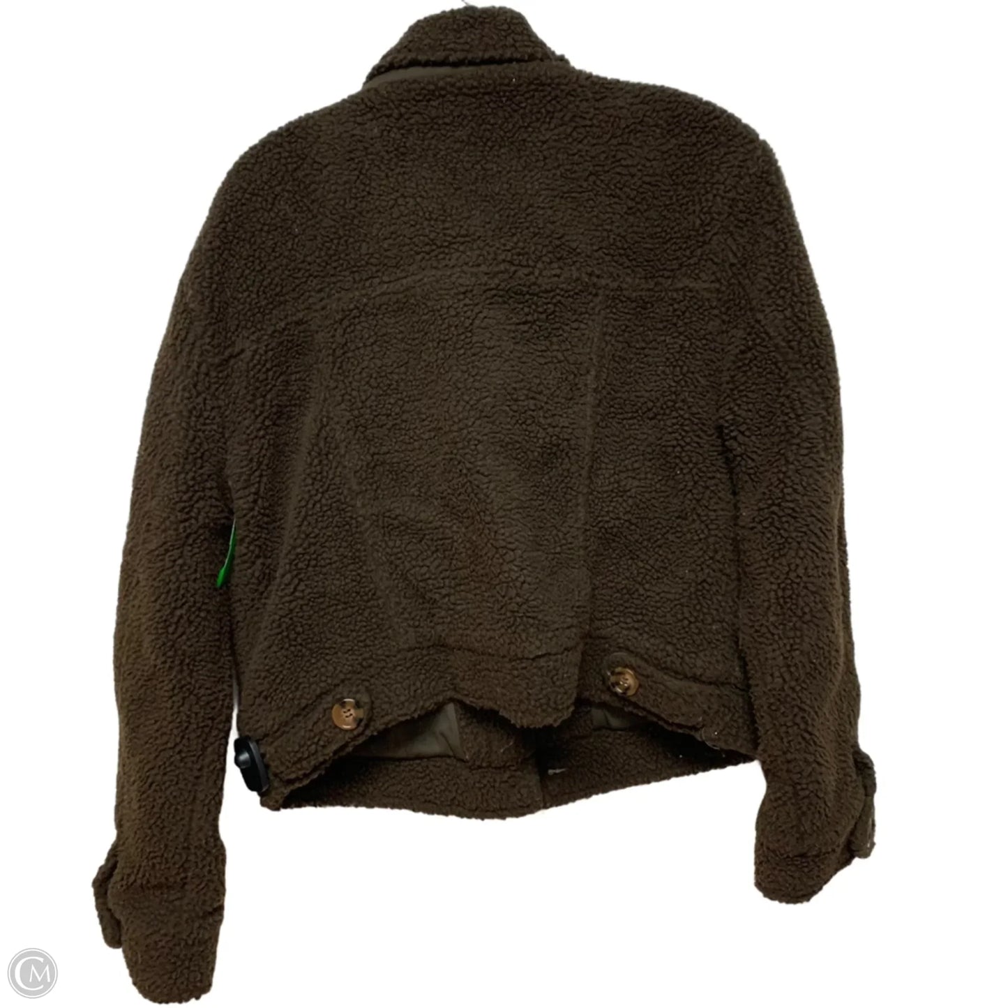 Jacket Faux Fur & Sherpa By Ashley Vintage Charm In Brown, Size: L