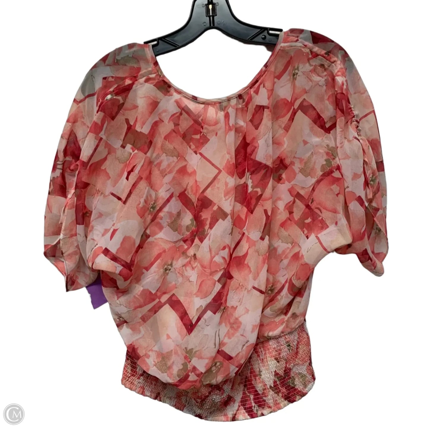 Blouse Short Sleeve By White House Black Market In Pink, Size: S