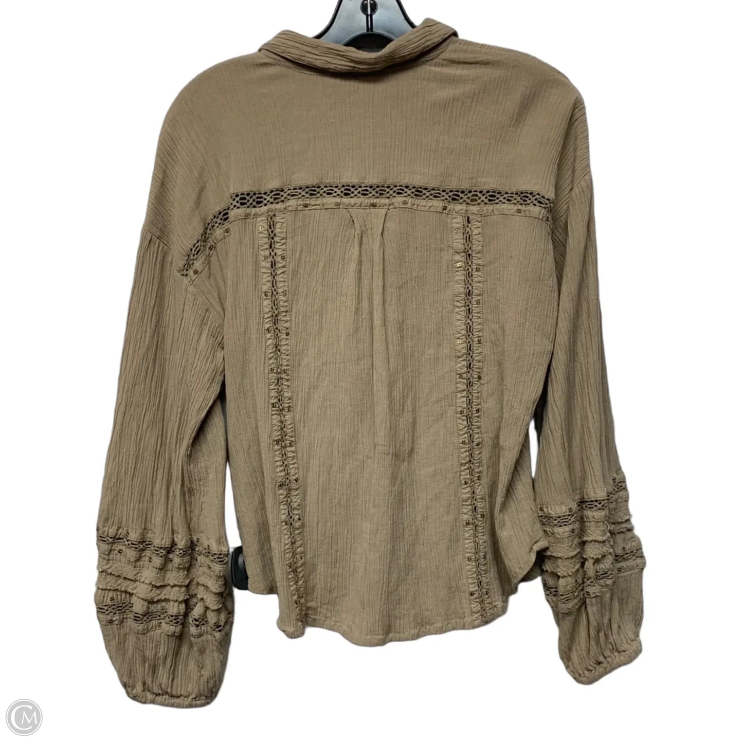Top Long Sleeve By Free People In Brown, Size: M