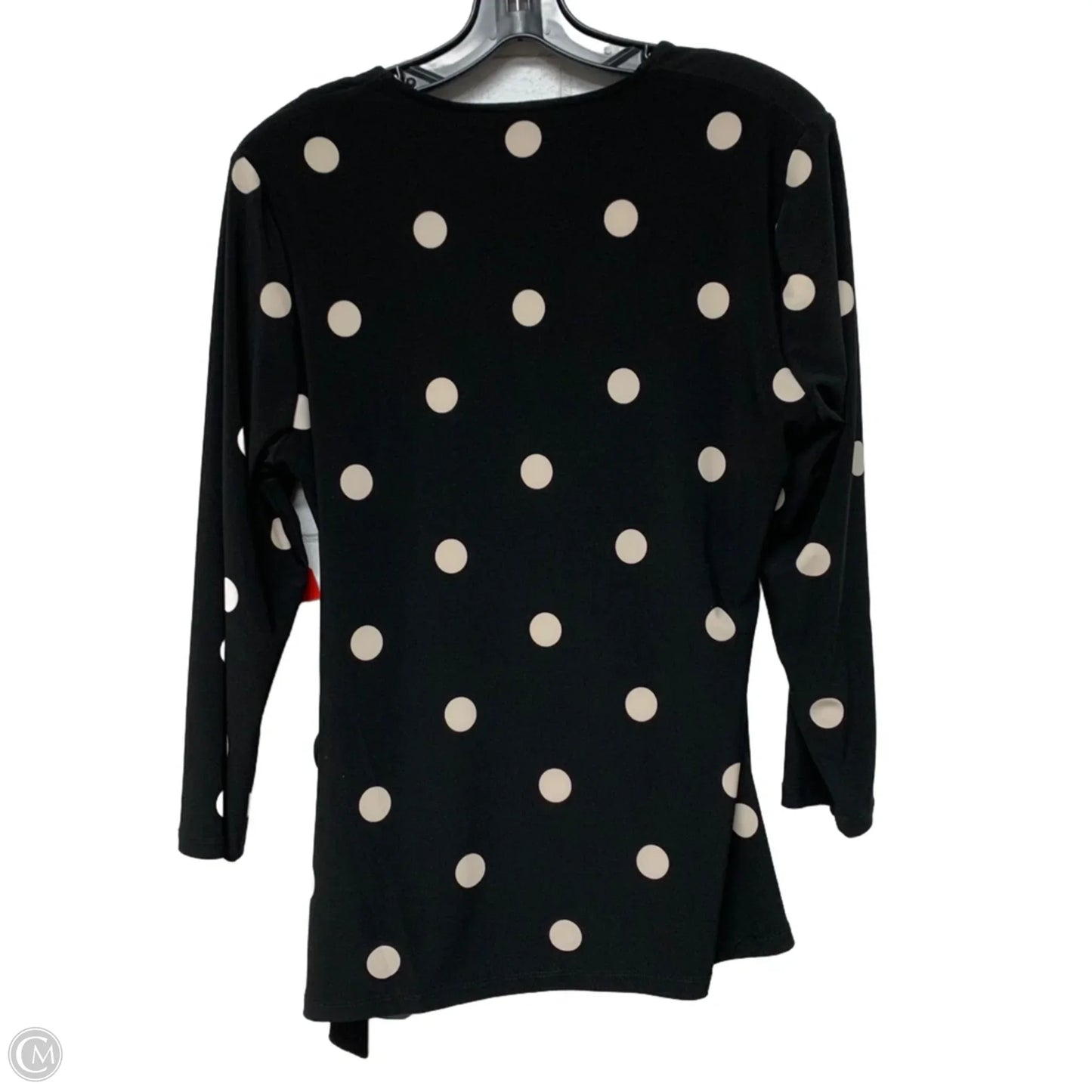 Top Long Sleeve By Anne Klein In Black & White, Size: Lp