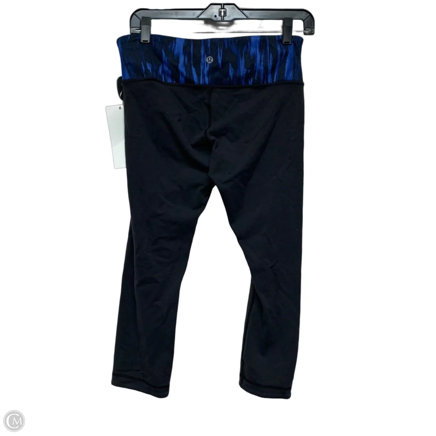 Athletic Leggings Capris By Lululemon In Black & Blue, Size: M